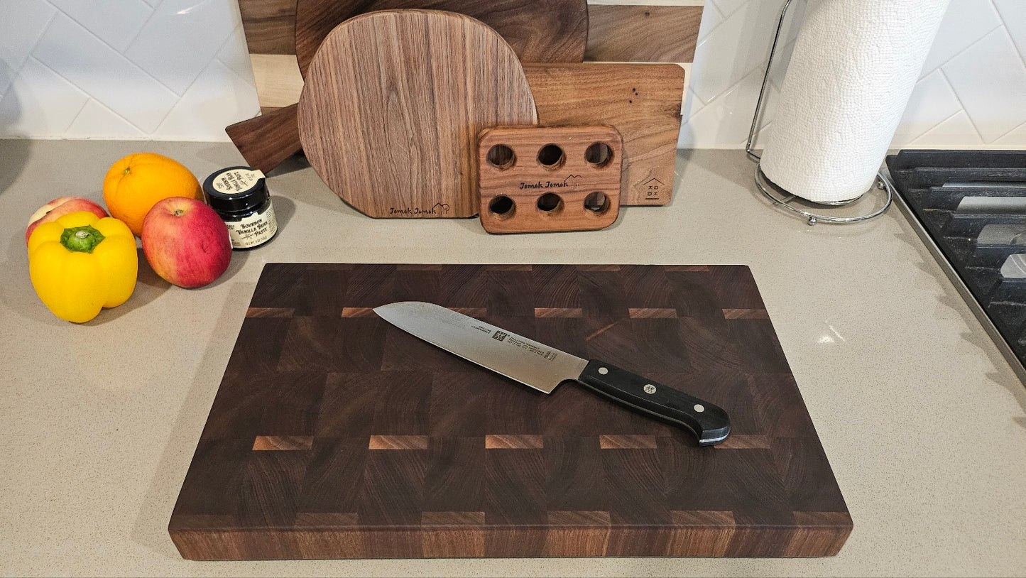A4. 월넛 엔드그레인 17.5x10.5 Walnut End Grain Cutting Board 17.5x10.5