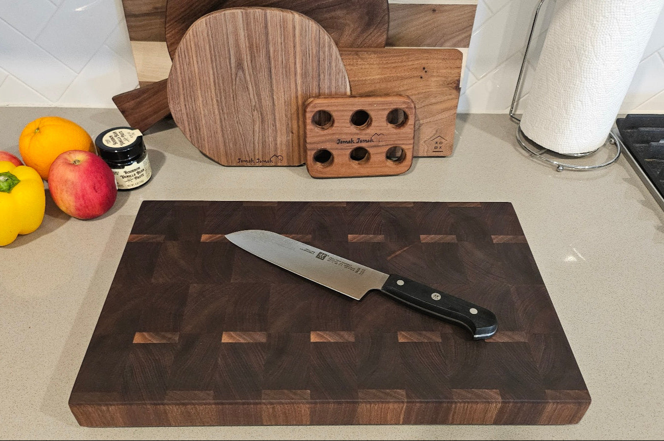 A4. 월넛 엔드그레인 17.5x10.5 Walnut End Grain Cutting Board 17.5x10.5