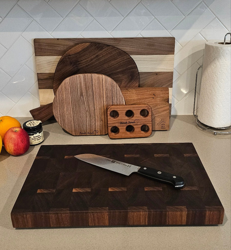A4. 월넛 엔드그레인 17.5x10.5 Walnut End Grain Cutting Board 17.5x10.5