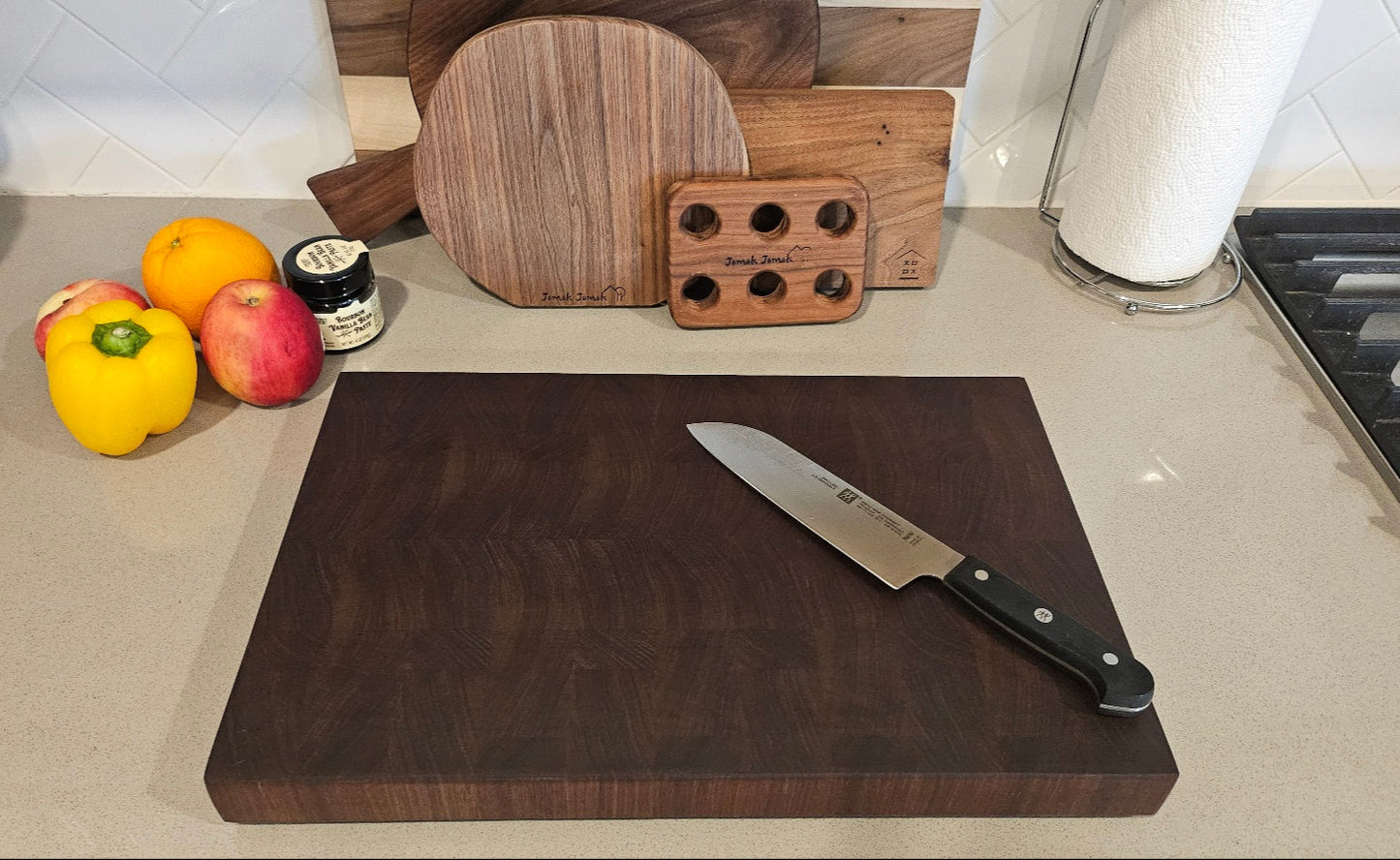 월넛 엔드그레인 "세컨드 그레이드"1 Walnut End Grain Cutting Board SECOND1
