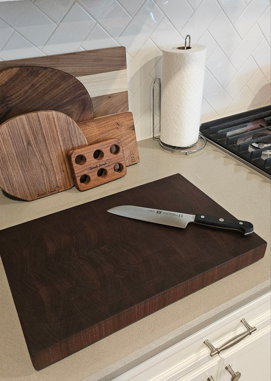 월넛 엔드그레인 "세컨드 그레이드"1 Walnut End Grain Cutting Board SECOND1