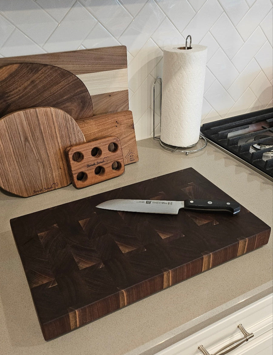 월넛 엔드그레인 "세컨드 그레이드"2 Walnut End Grain Cutting Board SECOND2