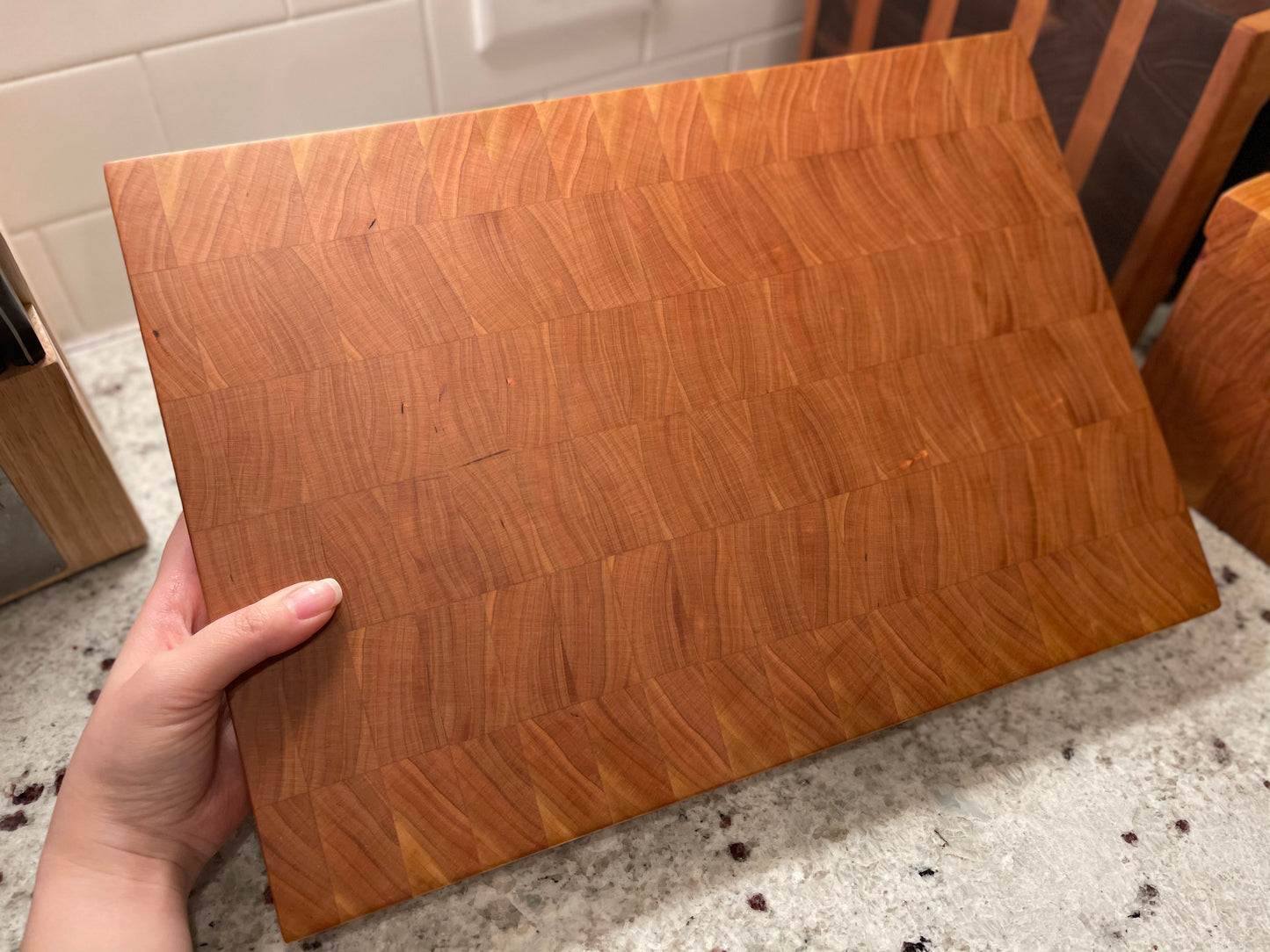 체리 엔드그레인 도마 Cherry End Grain Cutting Board
