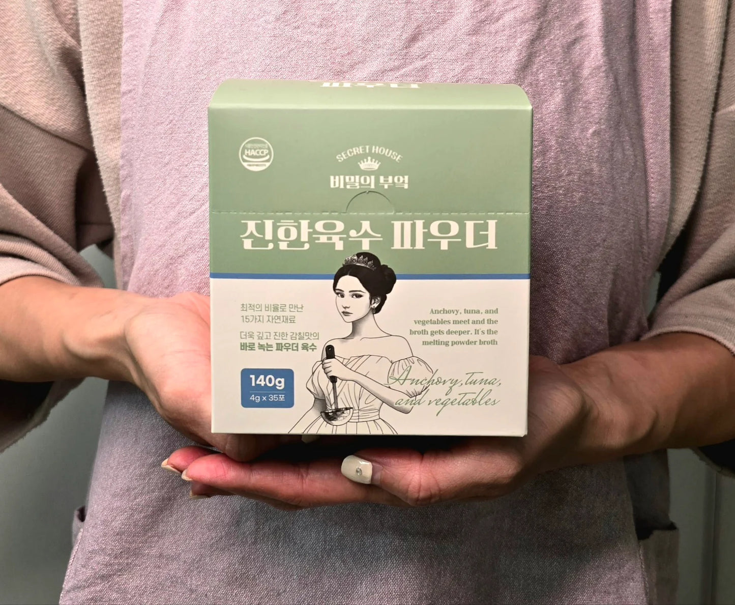 [SALON DE FOOD] 비밀의부엌 진한 파우더육수 "천연조미료/분말/멸치/채소/해물 가루육수" (1 Box = 35 sticks)