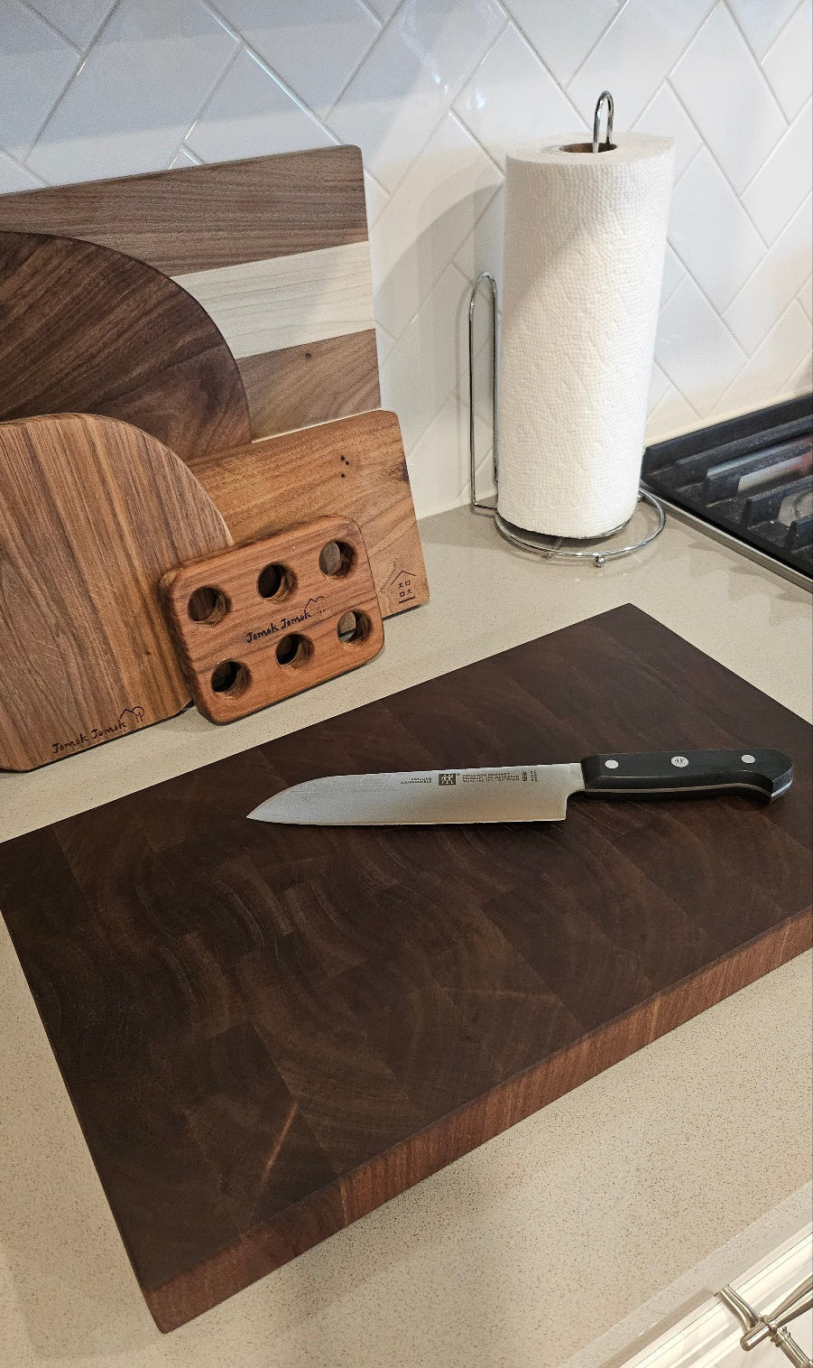 A1. 월넛 엔드그레인 18x10.5 Walnut End Grain Cutting Board 18x10.5