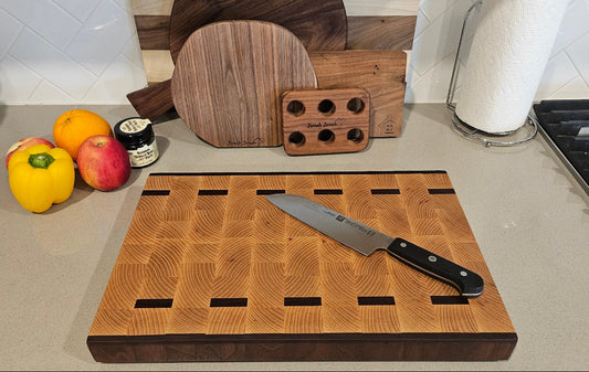 A2. 애쉬&월넛 엔드그레인 17.5x11.5 Ash&Walnut End Grain Cutting Board 17.5x11.5
