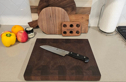 A3. 월넛 엔드그레인 14x12 Walnut End Grain Cutting Board 14x12