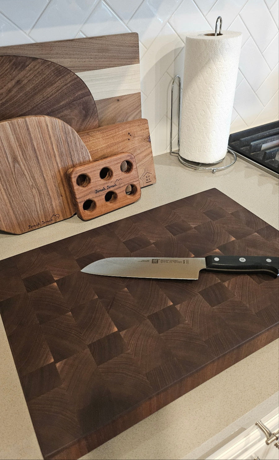 A5. 월넛 엔드그레인 18x12 Walnut End Grain Cutting Board 18x12