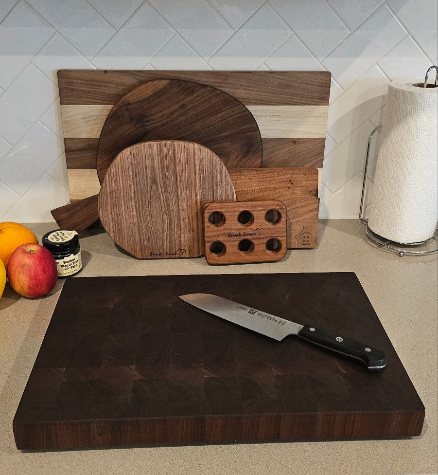 A6. 월넛 엔드그레인 18x11.5 Walnut End Grain Cutting Board 18x11.5