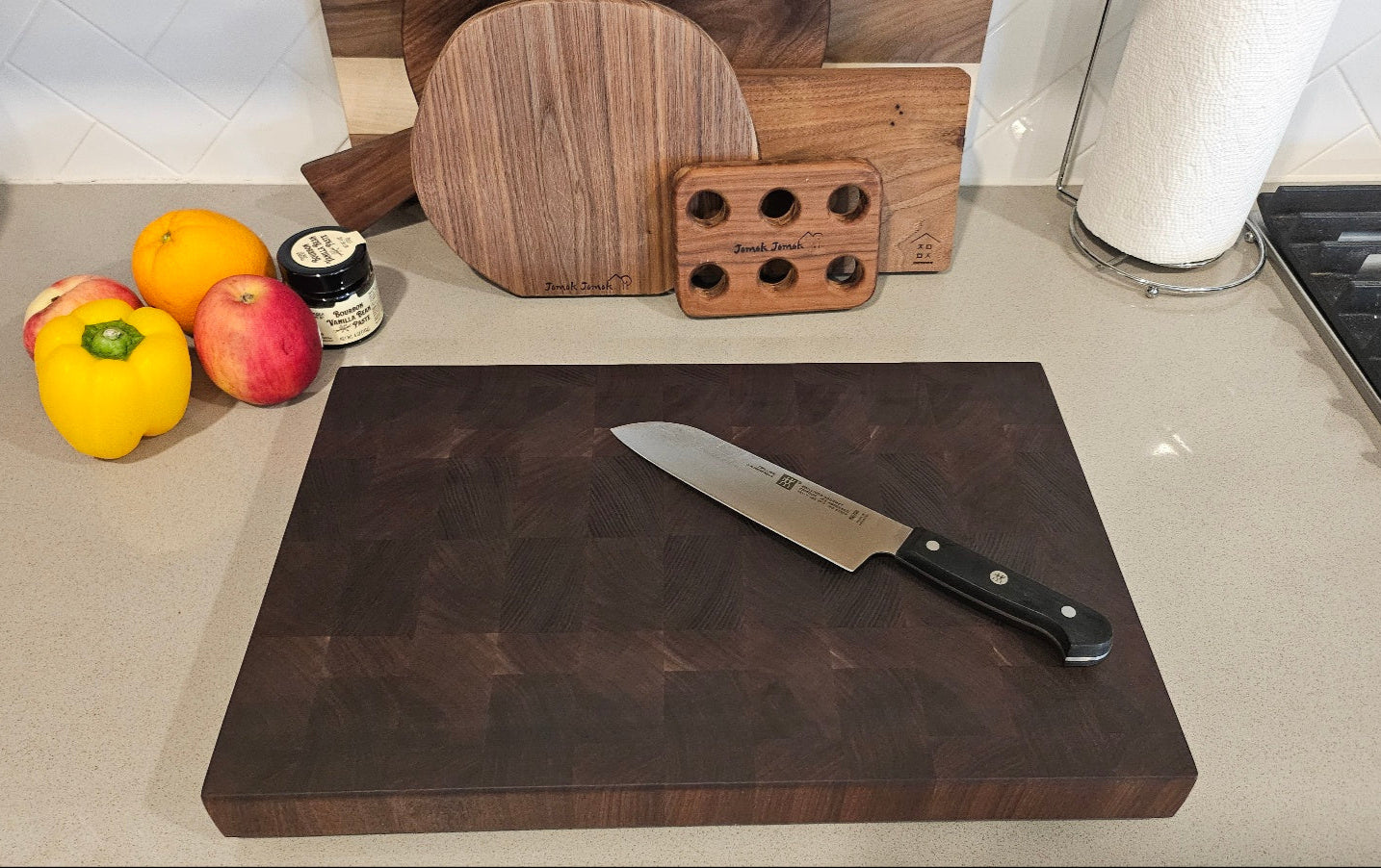 A6. 월넛 엔드그레인 18x11.5 Walnut End Grain Cutting Board 18x11.5